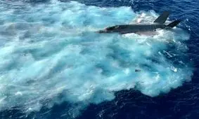 سقوط جنگنده F-35C آمریکا در دریای چین/ ویدئو