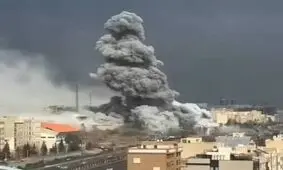 ویدیویی جدید از لحظه بمباران خیابان فردوسی در زمان جنگ ۴۰ روزه