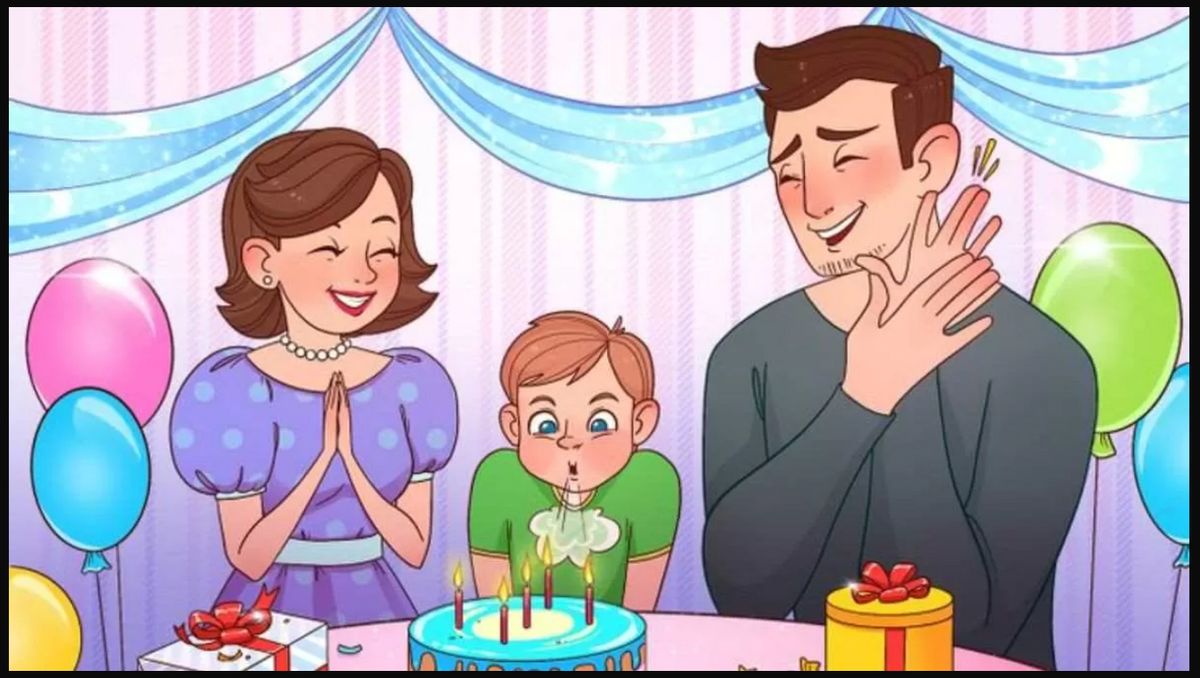 آیا میتوانید اشتباهِ عکسِ جشن تولد را در ۵ ثانیه تشخیص دهید؟ / تست هوش فکری