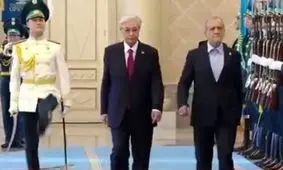 استقبال رسمی از رئیس جمهور در قزاقستان