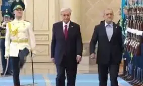 استقبال رسمی از رئیس جمهور در قزاقستان
