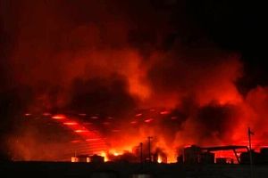 آتش‌سوزی در بازاری در اربیل عراق؛ ۵۰ نفر مصدوم شدند/ ویدئو
