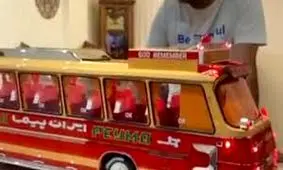 اتوبوس دست‌ساز در زندان عادل‌آباد شیراز با استقبال عجیب مردم/ ویدئو