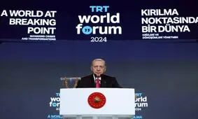 معترضان سخنرانی اردوغان را به هم ریختند

