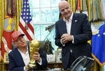 حضور ترامپ در مراسم قرعه‌کشی جام جهانی

