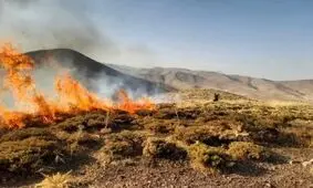 ۵ هزار متر از مراتع اصفهانک علیا در آتش سوخت
