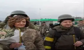 ازدواج زوج اوکراینی در خط مقدم دفاع از کیف/ ویدئو