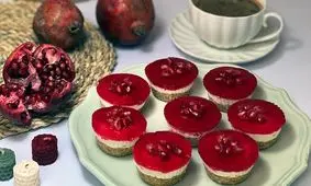 چیز کیک بدون قالب برای شب یلدا/ ویدئو