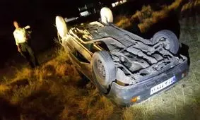 یک جانباخته و ۴ مصدوم در حادثه واژگونی خودرو