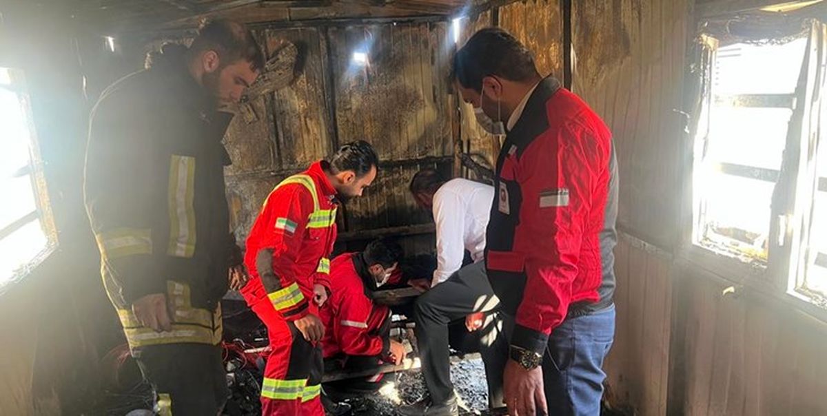 آتش‌ سوزی ساندویچی در گرگان