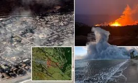 پریدن ساکنان هاوایی در اقیانوس/ ویدئو