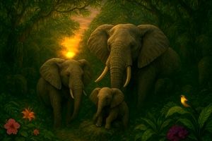 می‌توانید تمام فیل ها را در این تست بینایی پیچیده پیدا کرده و بشمارید؟