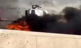 آتش‌سوزی در بلوار کاوه تهران/ ویدئو