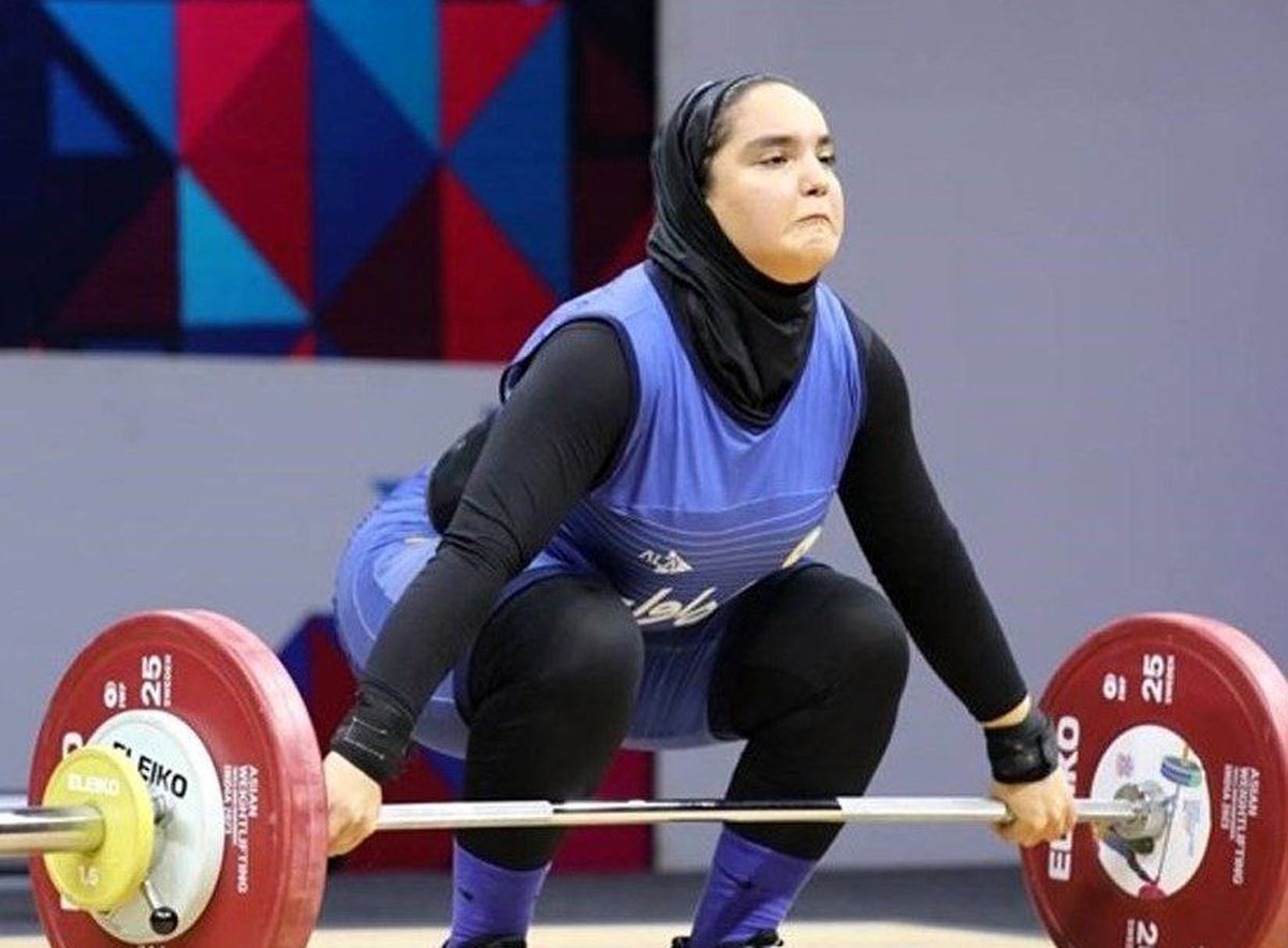۳ مدال برنز دختر وزنهبردار ایران در قهرمانی آسیا