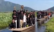 عزاداری تاسوعای حسینی بر روی قایق‌ در هند