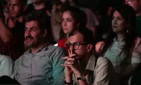 تصاویری از تماشای فینال جام جهانی فوتبال در باغ کتاب تهران