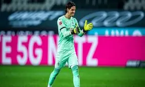 رکورد بیشترین مهار در آلمان شکسته شد/ کلیپی از شاهکار دروازه‌بان سوئیسی تیم مونشن گلادباخ مقابل بایرن/ ویدئو

