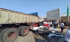 تصادف مرگبار در فسا؛ پنج تن از کارکنان دانشگاه علوم پزشکی جان باختند/ ویدئو