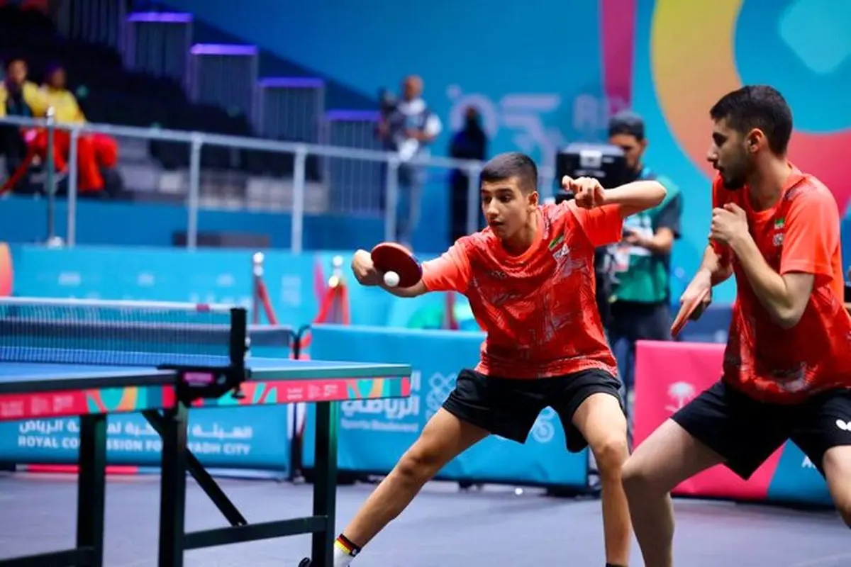 تیم پینگ پنگ مردان ایران نقره گرفت

