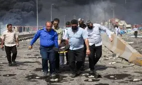 خاکسپاری ۲ جانباخته حادثه بندر شهید رجایی/ ویدئو