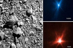 برخورد کاوشگر ناسا با یک سیارک منجر به پخش تخته سنگ هایی در فضا شد