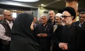 سید محمد خاتمی و فاطمه مهاجرانی در مراسم سالگرد درگذشت زهرا شجاعی/ تصاویر
