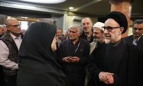 سید محمد خاتمی و فاطمه مهاجرانی در مراسم سالگرد درگذشت زهرا شجاعی/ تصاویر
