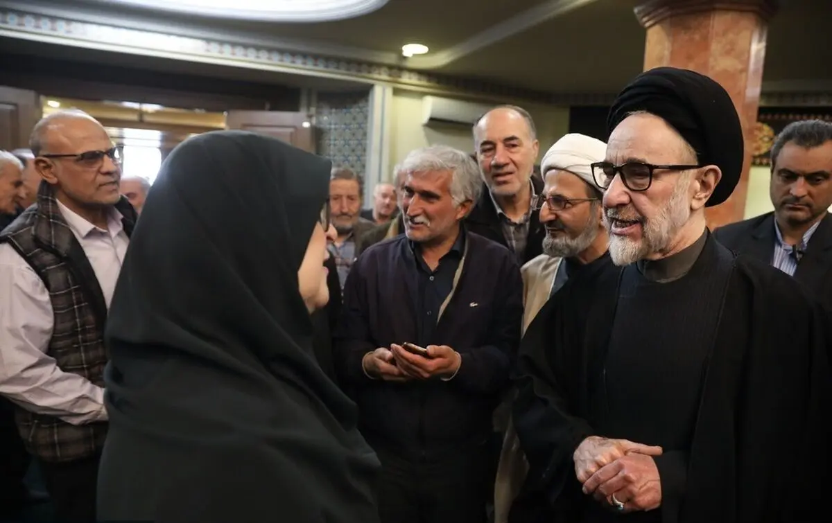 سید محمد خاتمی و فاطمه مهاجرانی در مراسم سالگرد درگذشت زهرا شجاعی/ تصاویر
