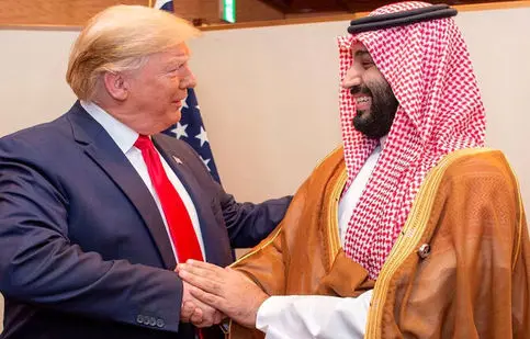 استقبال ترامپ از بن سلمان در کاخ سفید/ ویدئو