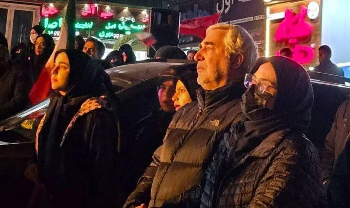 حضور ابراهیم حاتمی کیا در تجمعات مردمی امشب