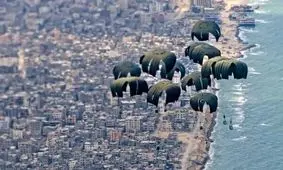 حماس و هیأت امور عشایر غزه پرتاب کمک‌ها از طریق هوا به غزه را نمایشی خواندند

