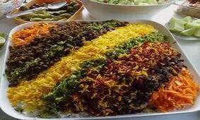 طرز تهیه پلو هفت رنگ مجلسی / آموزش مرحله به مرحله پخت پلو هفت رنگ