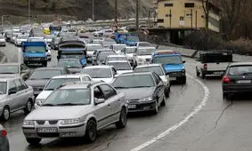 تردد خودرو از مرزن آباد به سمت تهران ممنوع است/ ترافیک سنگین جاده هراز