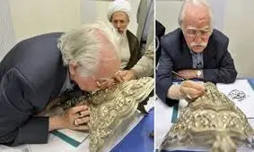  طراحی ضریح امام رضا (ع) توسط استاد محمود فرشچیان/ ویدئو