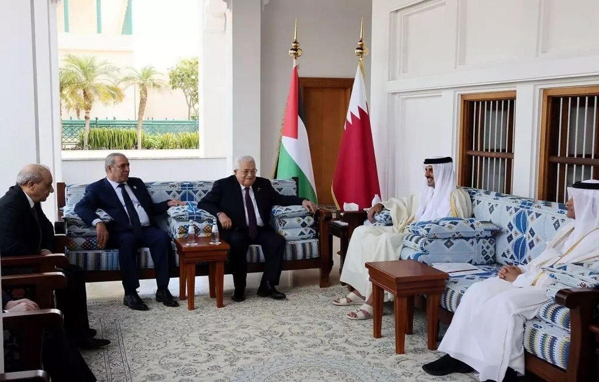 رئیس تشکیلات خودگردان فلسطین با امیر قطر دیدار کرد/ امیرعبداللهیان دمشق را به مقصد قطر ترک کرد