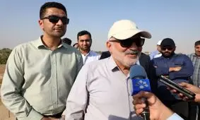 پایات عملیات ساخت و بتن‌ریزی پل عنافچه با حضور استاندار خوزستان 