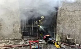  آتش‌سوزی در کارگاه رنگرزی تهران/ ویدئو