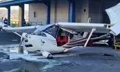 برخورد هواپیمای سبک با ساختمان فرودگاه تبریز
