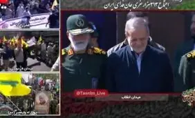 حضور رئیس جمهور در رزمایش ۳۱۳ هزار نفری جان‌فدایان ایران/ پزشکیان: ایران متعلق به همه ایرانیان است
