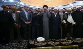 سید محمد خاتمی در تشییع پیکر نماینده ادوار مجلس/ عکس

