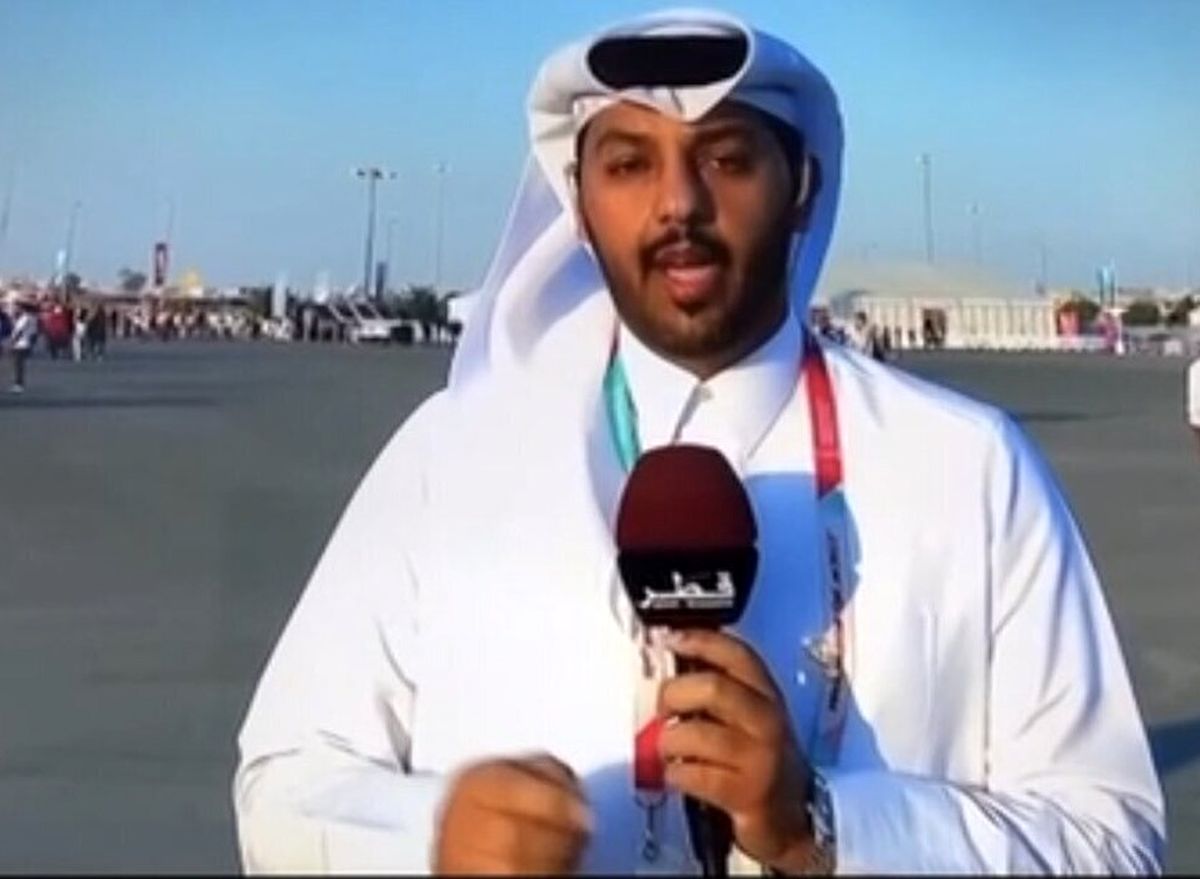 غش کردن خبرنگار قطری در پخش زنده جام جهانی/ ویدئو

