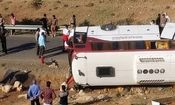 واژگونی مرگبار اتوبوس در محور سمنان - مهدیشهر
