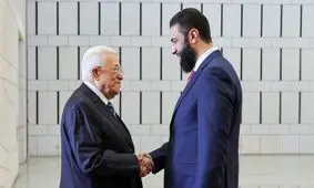 دیدار محمود عباس با جولانی در سوریه/ ویدئو

