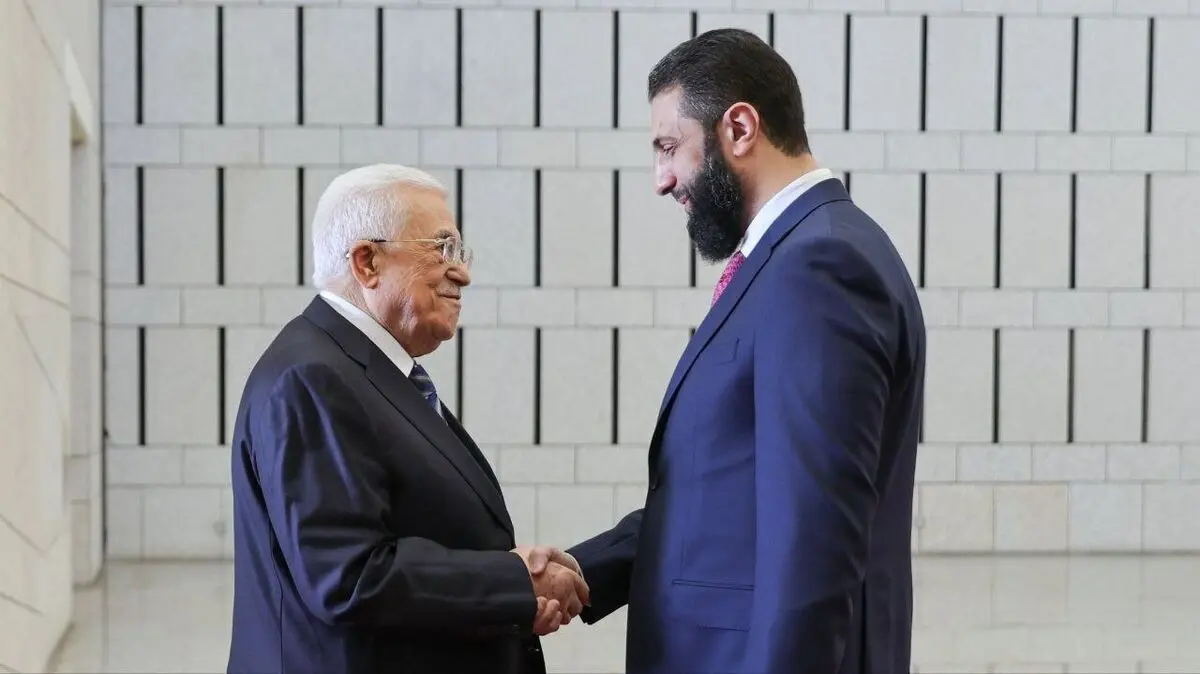 دیدار محمود عباس با جولانی در سوریه/ ویدئو

