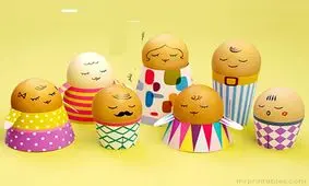 تزیین تخم مرغ سفره هفت سین به شکل آدمک های فانتزی