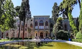 منظره برفی کاخ گلستان در زمان مظفرالدین‌شاه
