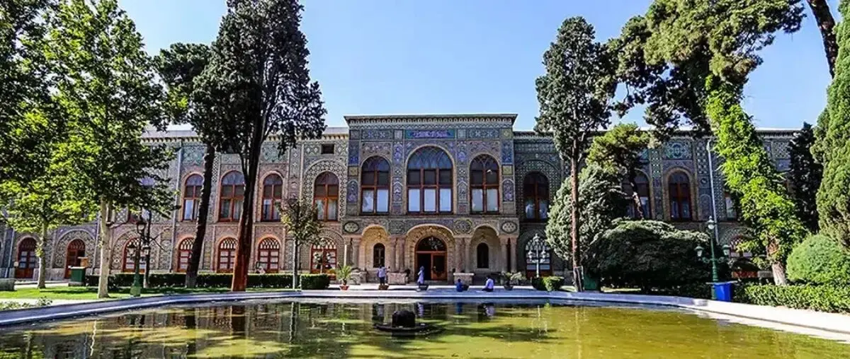 منظره برفی کاخ گلستان در زمان مظفرالدین‌شاه
