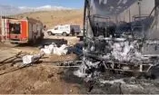 حریق اتوبوس مسافربری در محور سمیرم مهار شد/ ویدئو