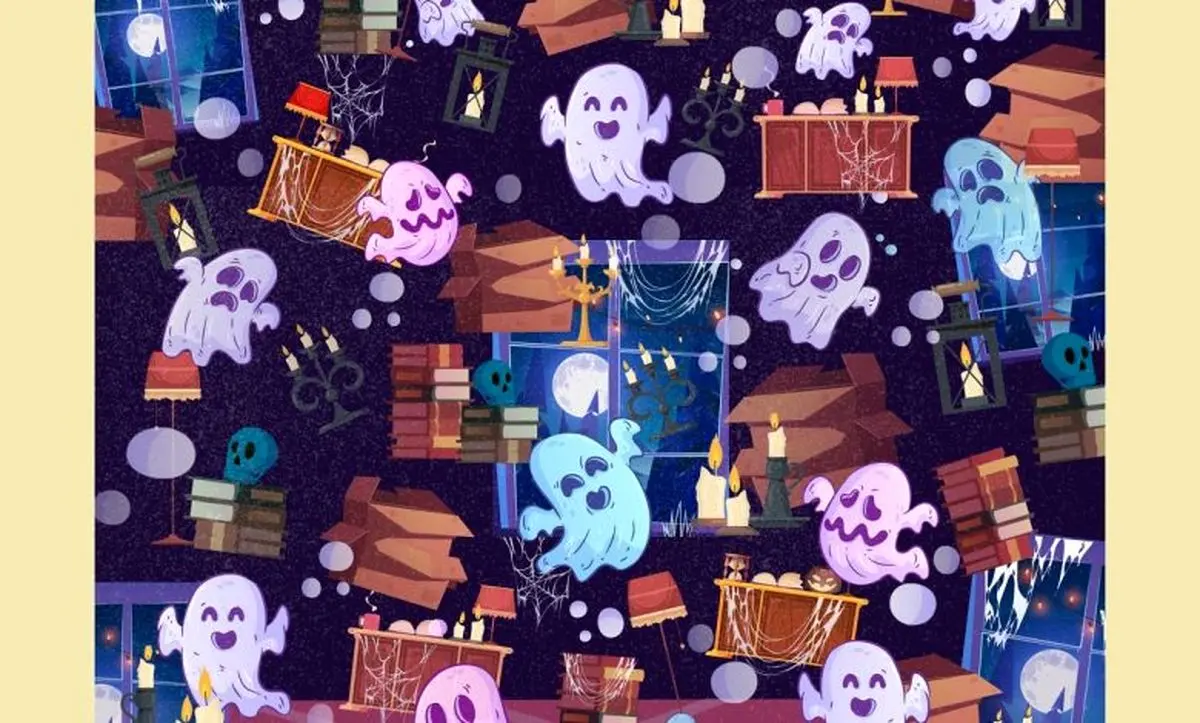 تست بینایی/شما باید یک کدو تنبل استتار شده را در میان صحنه‌ای پر از ارواح پیدا کنید؟ 