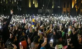 ناآرامی در گرجستان؛ تصاویری از تلاش معترضان برای ورود به پارلمان گرجستان